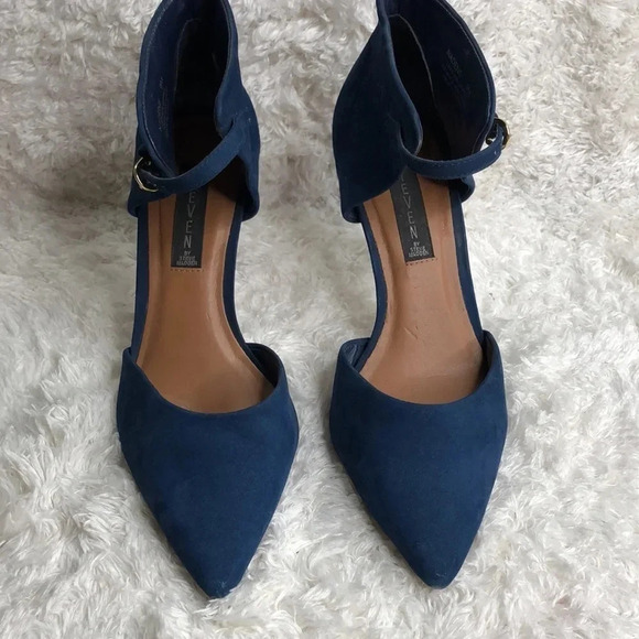 STEVEN By Steve Madden Blue Suede Shoes - Picture 4 of 8